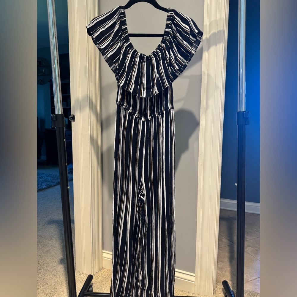 Soprano Monochrome Striped Jumpsuit / Romper